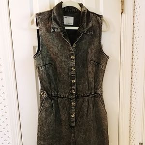 NWOT charcoal denim jumpsuit